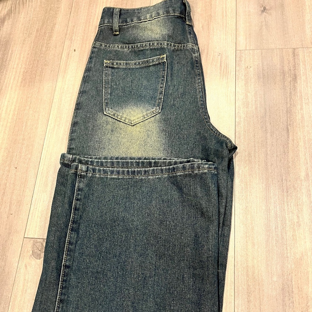 dark wash acid toned jeans